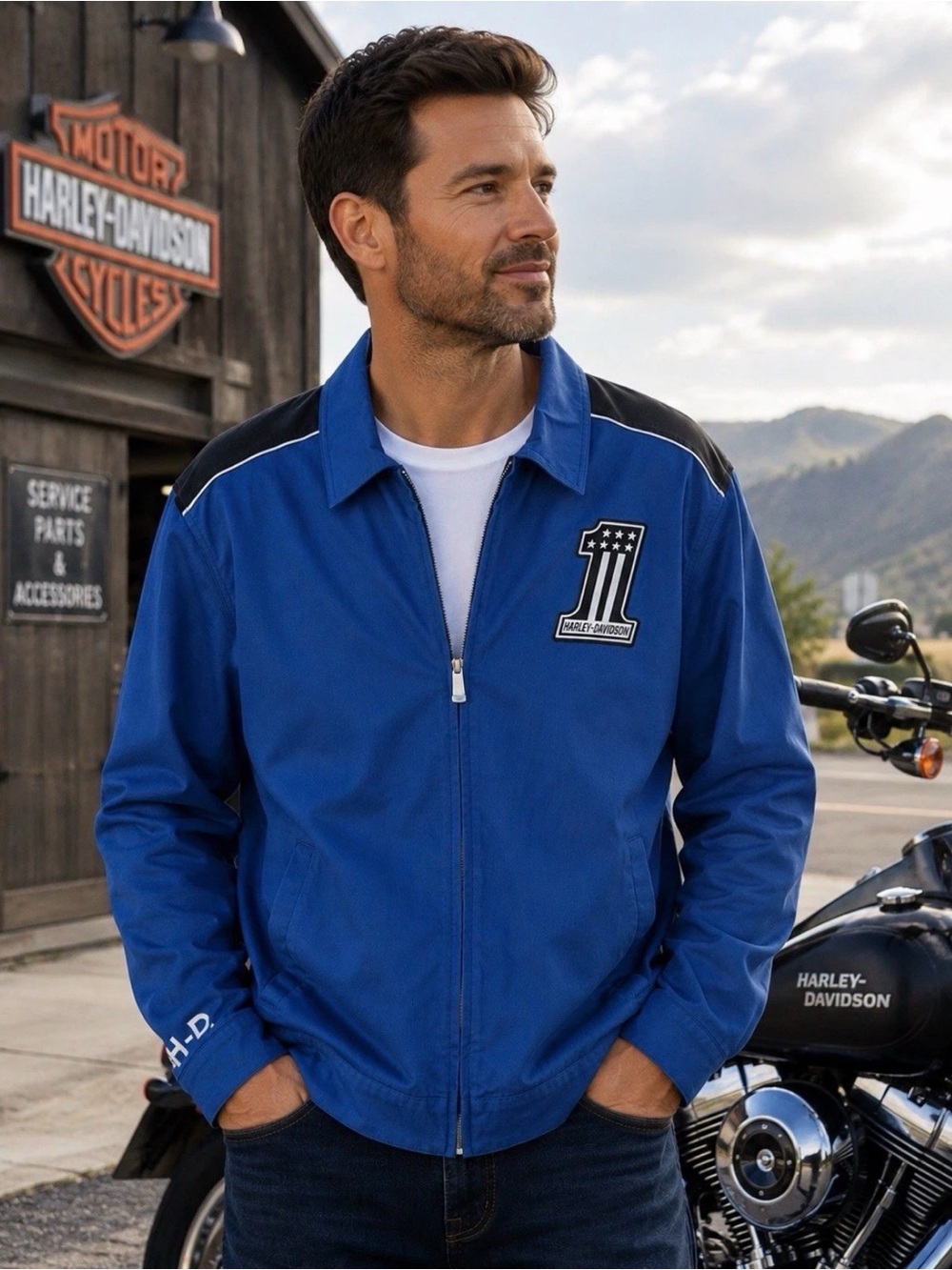 Harley-Davidson #1 Work Jacket Men’s 2XL True Blue NWT